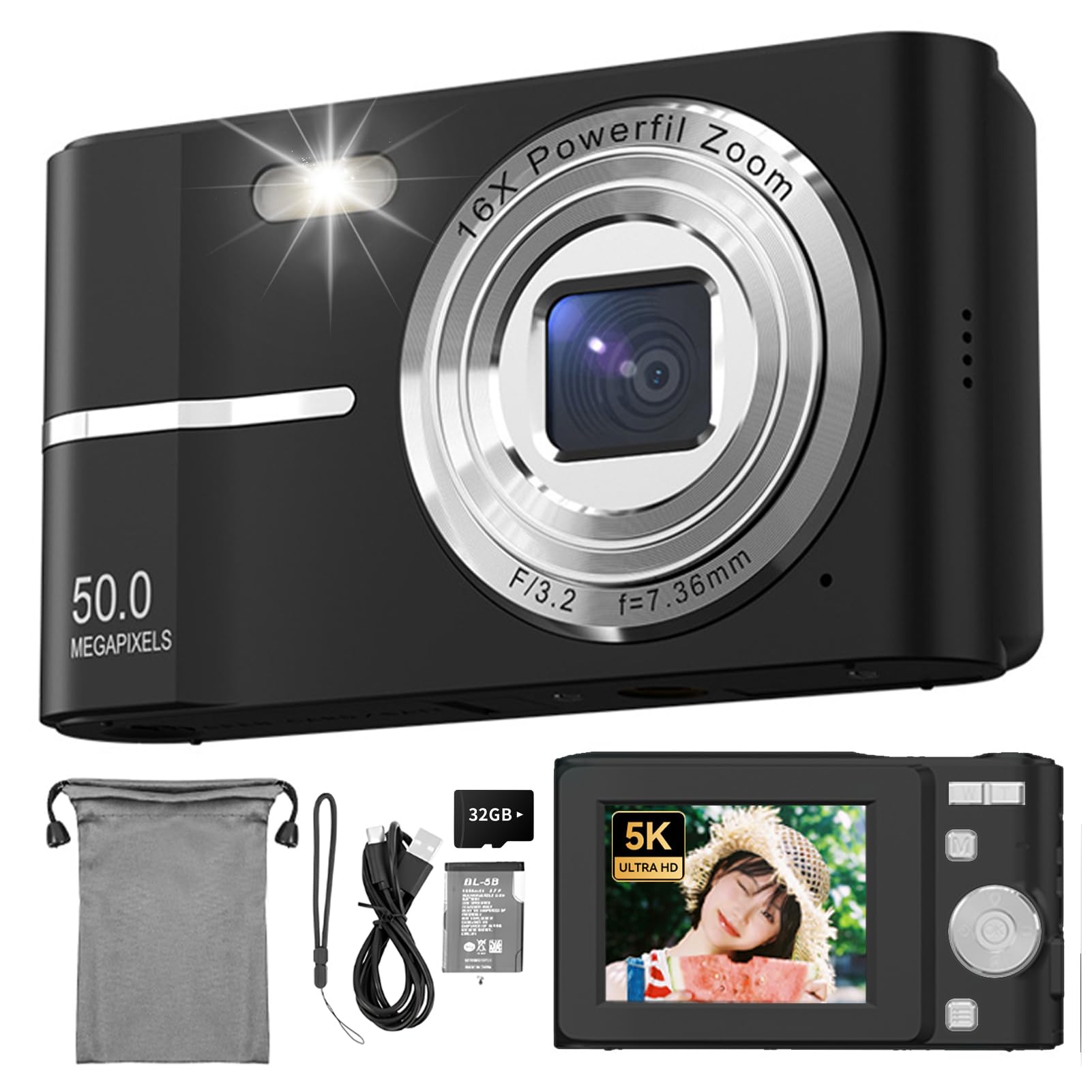 カメラ　デジカメ　など Amazon | デジタルカメラ デジカメ 4400万画素 1080P動画撮影 オート
